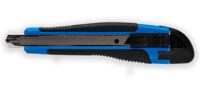 Нож канцелярский NORMAN "ADVANCE", 2 запасных лезвия (9x80 мм), цвет: синий, арт. NRN 240706