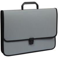 Папка-портфель на замке "OfficeSpace", 370x280x120 мм, серый