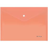 Папка-конверт на кнопке "Starlight", А4, 180 мкм, прозрачная оранжевая