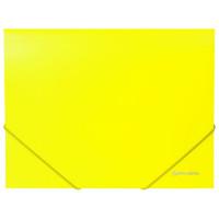 Папка на резинках "Neon", неоновая желтая, до 300 листов, 0,5 мм