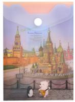Папка-конверт на кнопке "Москва", А6
