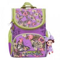 Рюкзак школьный с мешком для обуви, цвет лиловый (арт. RA-873-4/1)