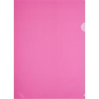 Папка-уголок пластиковая, А4, 100 мкм, цвет розовый, 10 штук
