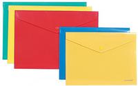 Папка-конверт "Envelope folder", А4, на кнопке, красная