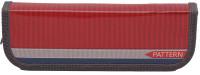 Пенал "Красный, серый, синий", 1 отделение, 190x65 мм