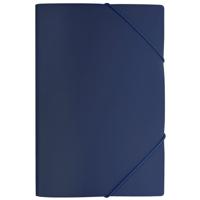 Папка на резинках "Satin", A4, 0,45 мм, темно-синяя