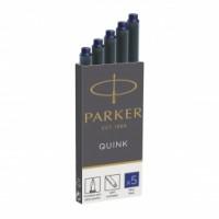 Картридж с чернилами для перьевой ручки "Quink. Long", 5 штук, смываемые, синие