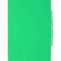 Папка-уголок пластиковая, А4, 150 мкм, 3 отделения, прозрачная зеленая