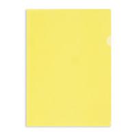 Папка-уголок пластиковая, А4, 180 мкм, желтая