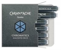 Картридж "Chromatics Magnetic Blue", для перьевых ручек, 6 штук