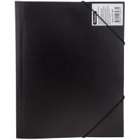 Папка на резинке "OfficeSpace", А4, 400 мкм, черная