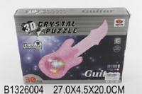 Конструктор пластиковый 3D пазл "Гитара", 30 деталей (свет)