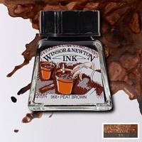 Тушь художественная "Drawing Ink", 14 мл, торфянно-коричневая