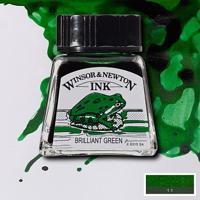 Тушь художественная "Drawing Ink", 14 мл, блестящий зеленый