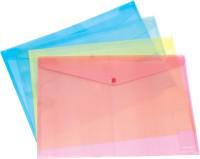 Папка-конверт на кнопке "Envelope new", А4, полупрозрачный, желтый