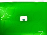 Папка-портфель "Omega", карманы для CD и визитных карт, А4, 0,7 мм, 33x24,5x4,5 см, зеленый