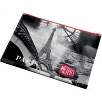 Папка на молнии, полноцветная "Париж", А4, 120 листов