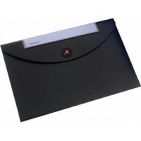 Папка-конверт "Optima", 50 листов, черный, 5 штук