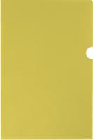 Папка-уголок "Basic", А4, 0,10 мм, фактура "песок", прозрачный желтый