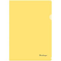 Папка-уголок, А4, 180 мкм, прозрачная желтая