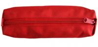 Пенал-тубус мягкий, на молнии, 210x45x55 мм, красный