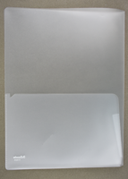 Папка-уголок двойная с прорезями для визитки, А4-А3, прозрачная