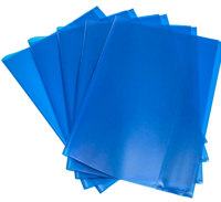 Набор обложек для тетрадей формата А4, апельсиновая корка, голубой, 5 штук