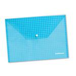 Папка-конверт "Envelope folder", А4, на кнопке, синяя