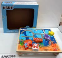 Деревянная игрушка "Логический лабиринт. Подводный мир" (23х25х6см) (в коробке) (арт. An02099)