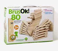 Конструктор деревянный "BrusOк!", 80 элементов