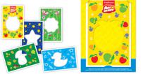 Трафареты для детского творчества Artberry (грибок, уточка, звездочка, яблоко, цветок), 5 штук