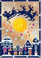 Набор для изготовления картины-антистресс Клевер "Зимняя сказка", 29,5x21 см, арт. АС 43-237