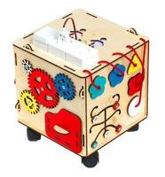 Бизиборд "Бизи-куб" со светом на колесиках