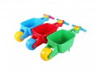 Тачка детская садовая 1- колесо, с пищалкой, 57x22x21.5 см