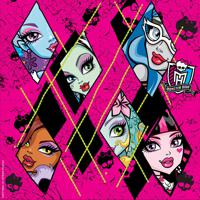 Салфетки "Monster High", двухслойные, 33x33 см, 20 штук