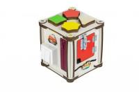 Бизиборд "Кубик Мультицвет", 17х17х18 см (со светящимся блоком)