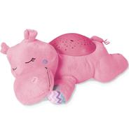 Светильник-проектор звездного неба "Dozing Hippo", розовый