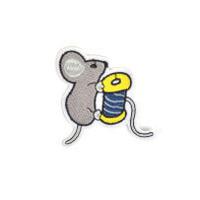 Термоаппликации "Мышка с нитками", 6х8 см, 10 штук, арт.TBY-2146 (количество товаров в комплекте: 10)
