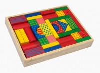 Деревянная игрушка "Конструктор. "ветные строительные блоки", 26x30 см