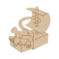 Заготовка для декорирования Mr. Carving "Крыса в коробке", 9х8 см