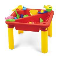 Стол с крышкой для игр с песком и водой Hualian Toys "Веселое время", 16 предметов, 60х60х44 см