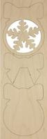 Деревянная заготовка для декорирования Астра "Новогодний шарик", 9x26 см, арт. L-787