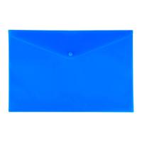 Папка-конверт на кнопке "Lamark", А4, 0,18 мм, глянцевый, цвет синий
