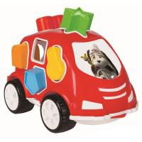 Машинка-сортер с кубиками Pilsan "Smart Shape Sorter Car", красная, арт. 03-187
