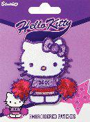 Термоаппликация "Hello Kitty", черно-розовая