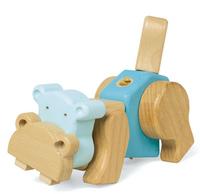 Конструктор деревянный "ZOO-HIPPO. Гиппопотам", 9 элементов