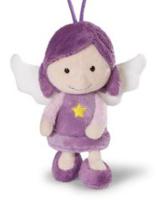 Мягкая игрушка "Ангел-хранитель", фиолетовый (15 см)