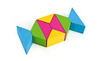 Набор "Цветные треугольники", 16 деталей