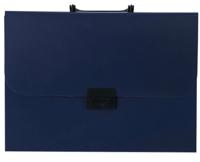 Портфель пластиковый "Staff", А4, 13 отделений, индексные ярлыки, цвет синий