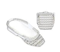 Складная кроватка "Baby Delight ХL", цвет серые, рисунок цветы